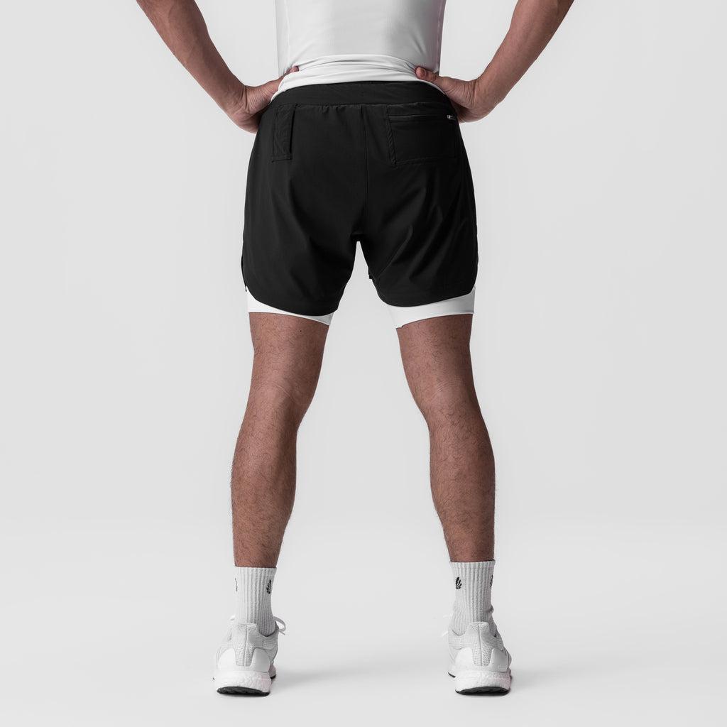0865. Tetra-Lite® 5" Liner Short - Black "Cyber"/White Product Image