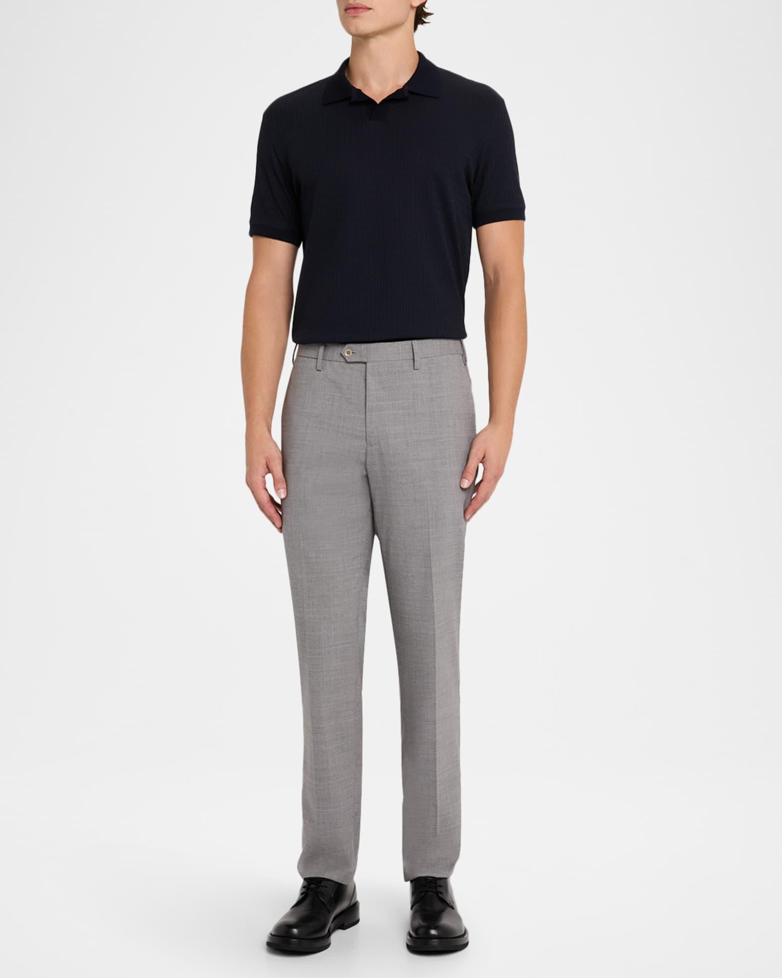 Men's Chain Stitch Jacquard Knit Polo Shirt Product Image