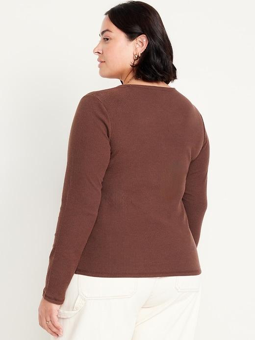 Plush-Knit Long-Sleeve T-Shirt Product Image