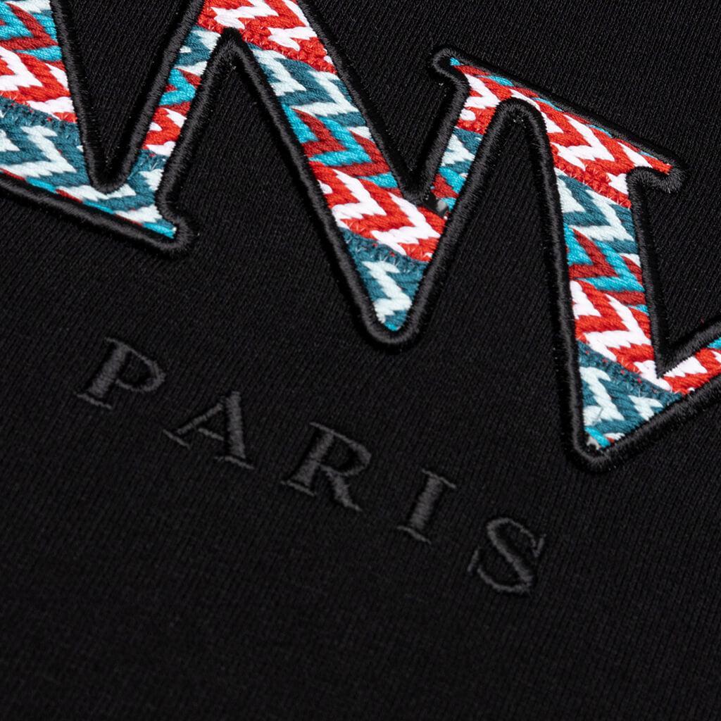Embroidered Hoodie - Black Male Product Image