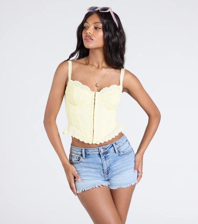 Ray Of Sunshine Eyelet Lace Bustier Product Image