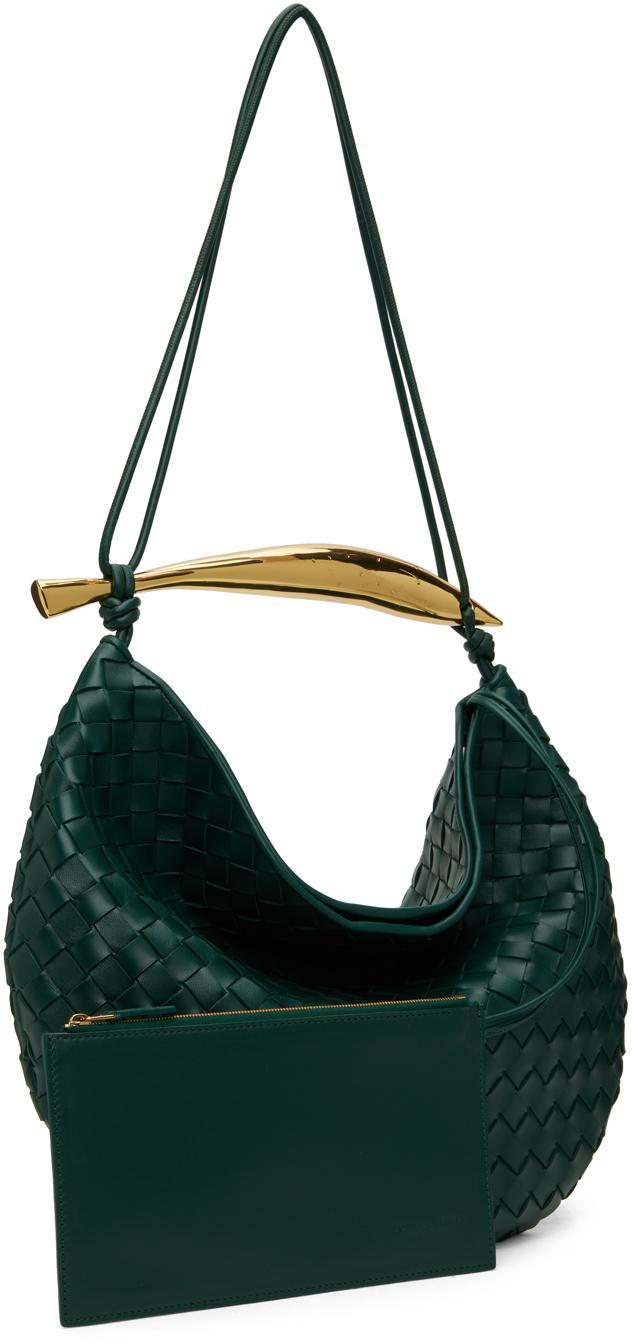 BOTTEGA VENETA Green Medium Sardine Messenger Bag In Emerald Product Image