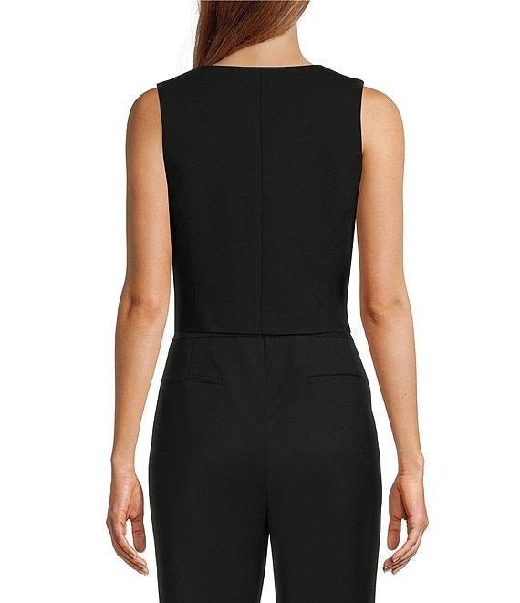 Antonio Melani Melinda V-Neck Sleeveless Wool Blend Button Front Vest Product Image