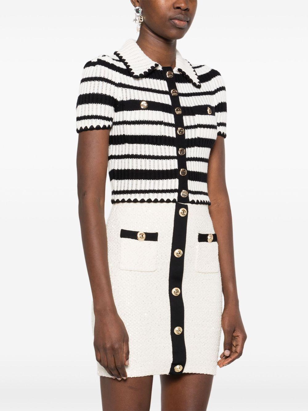 striped crochet top  Product Image