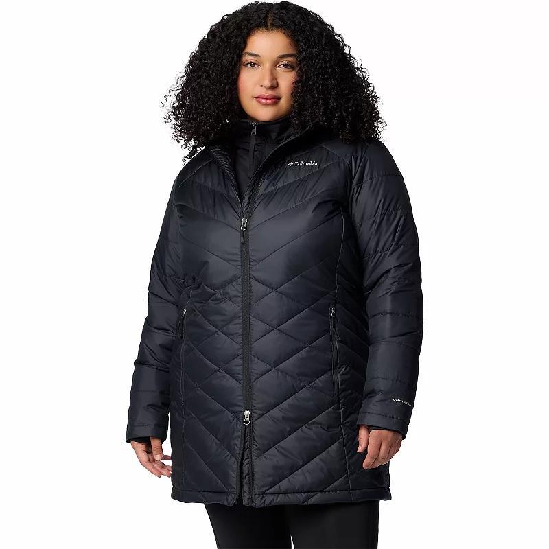 Plus Size Columbia Heavenly Long Hooded Jacket, Women's, Size: 2XL, Camel Brown Product Image