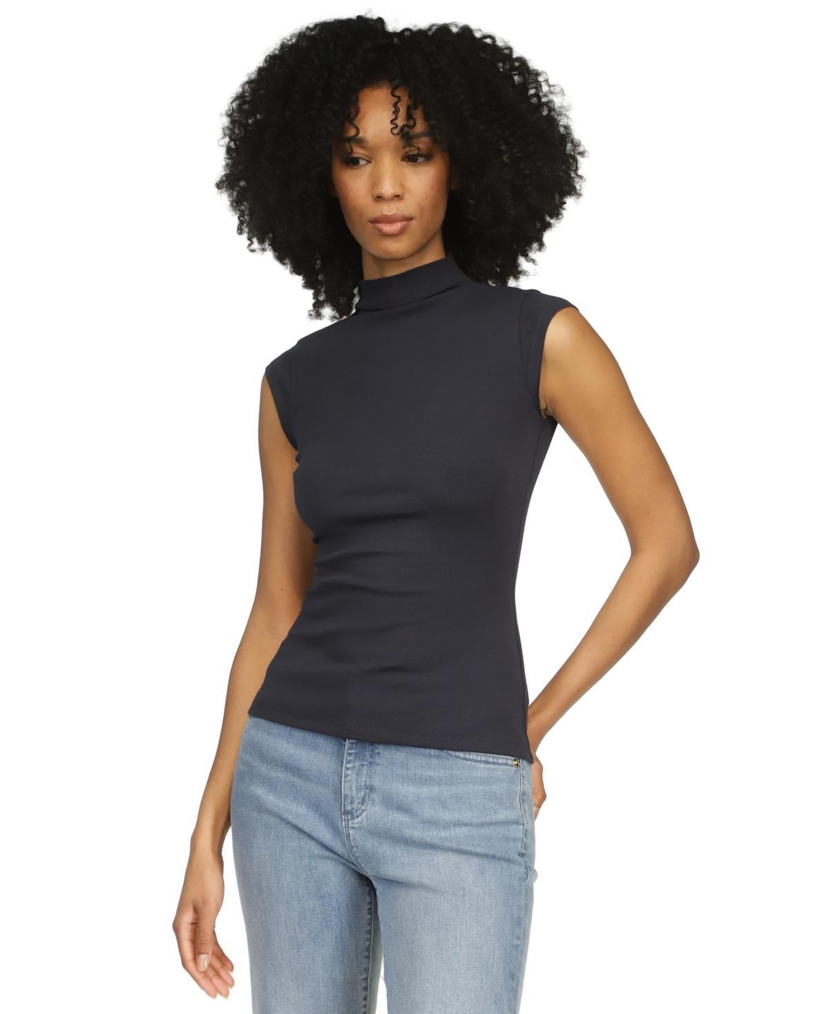 Michael Michael Kors Womens Funnel-Neck Sleeveless Top Product Image