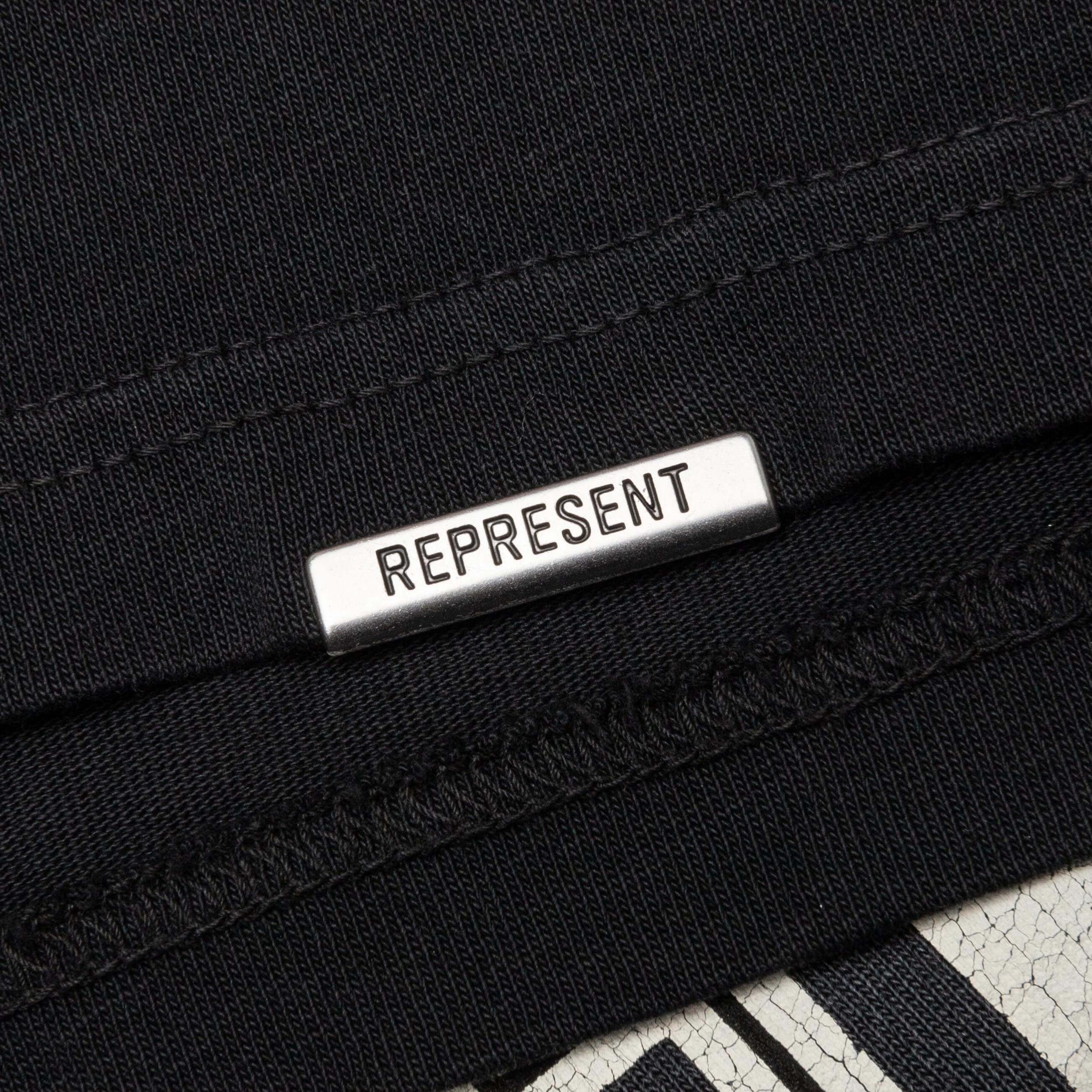 Feature x Represent Multi Logo T-Shirt - Stained Black Male Product Image