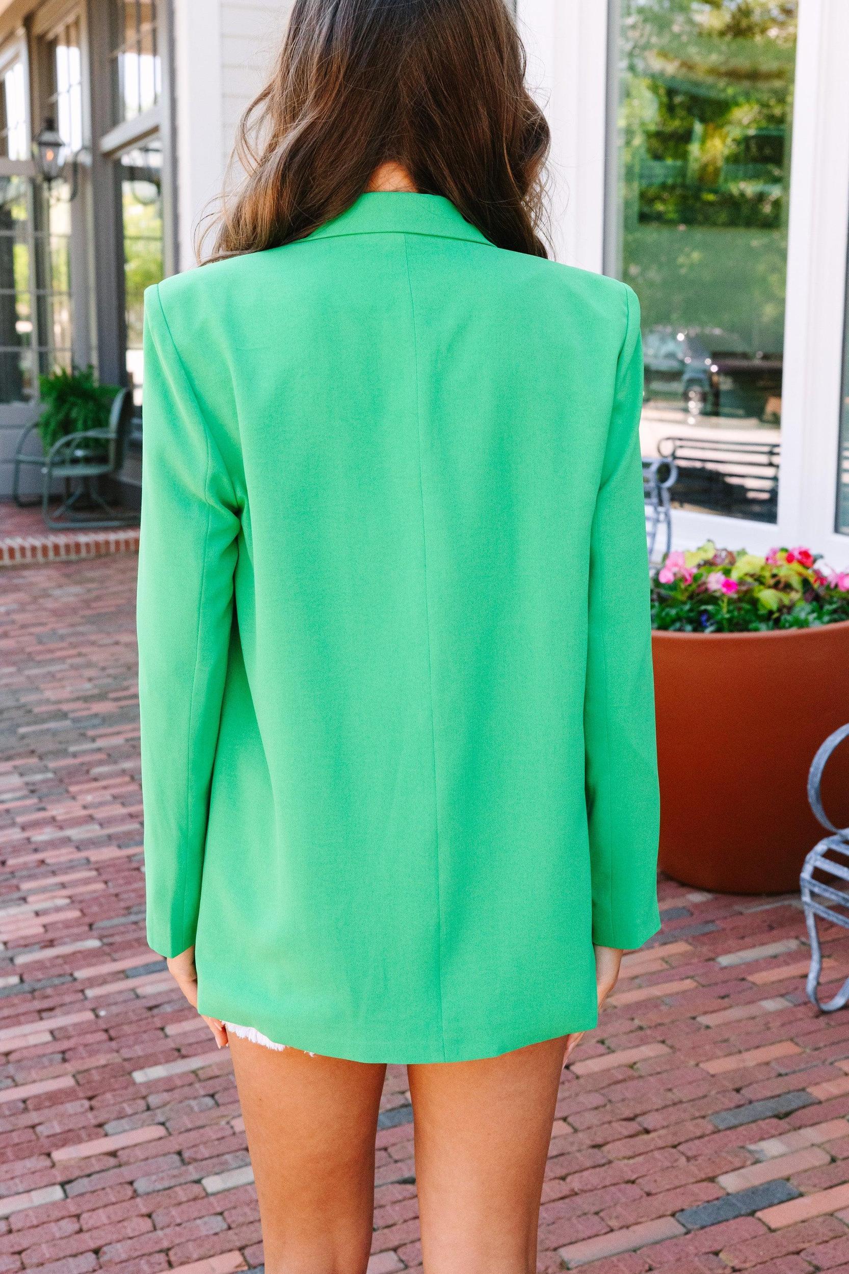 Own It Kelly Green Blazer Female Product Image