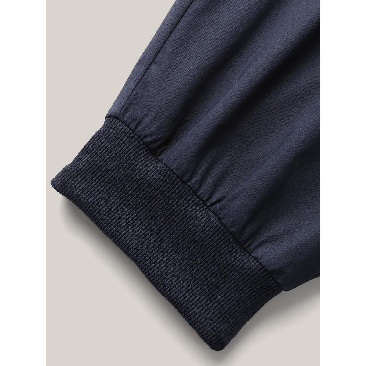 Plus Size Cotton Pull-On Waist Solid Jogger Pants Women Indigo Casual Mid Rise Everyday-Casual Pants BloomChic 30/6X Product Image