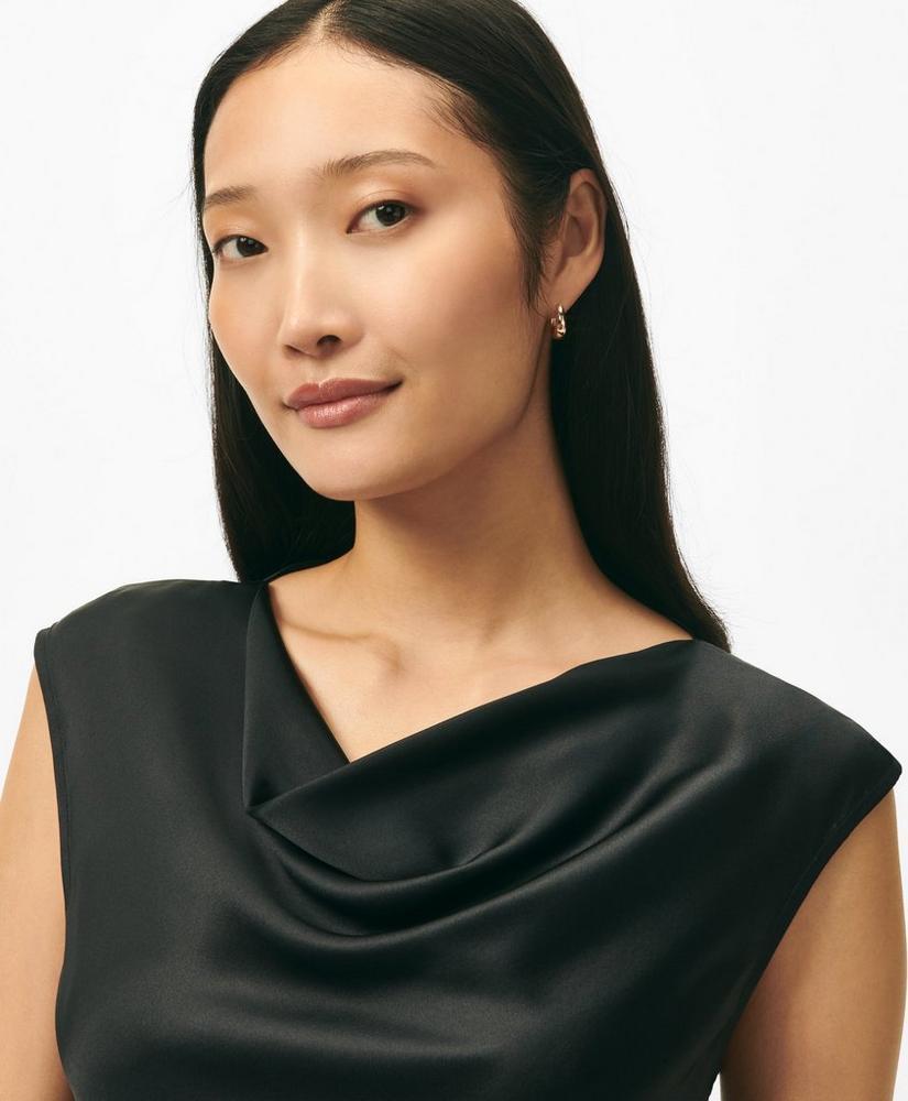 Cowl Neck Blouse in Washable Silk Charmeuse Product Image
