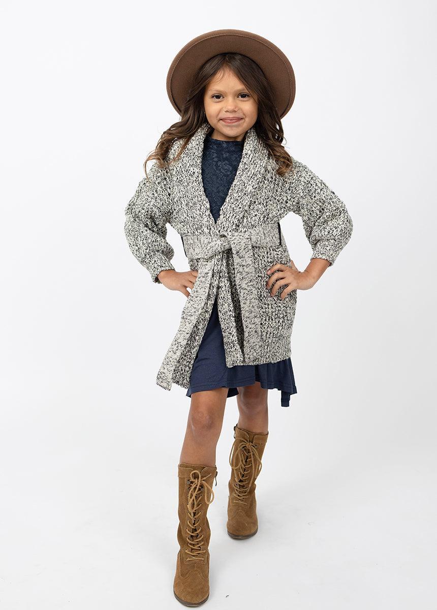 Orlagh Cardi in Cream Black Marl Girls Product Image