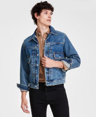 Levis Mens Type 2 Relaxed-Fit Denim Trucker Jacket Product Image