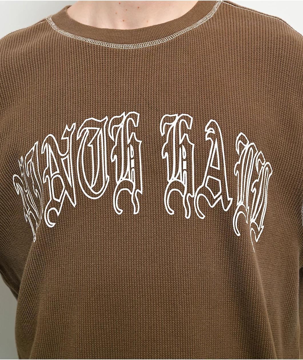 Ninth Hall Fein Brown Thermal Long Sleeve T-Shirt Product Image