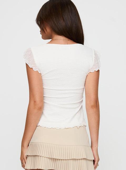 Auroraah Frill Top White Product Image