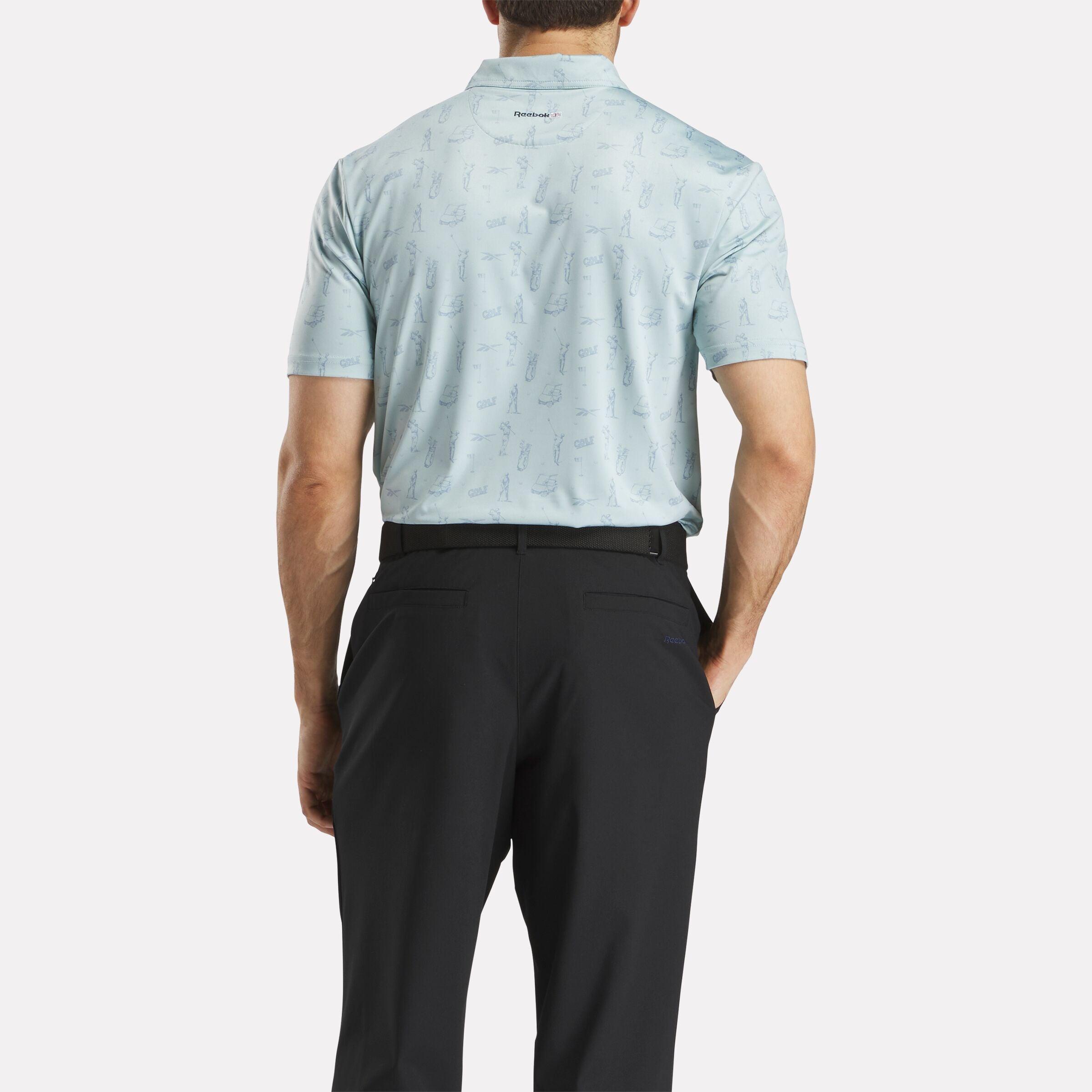 Men's Short Sleeve Tournament Etching Print Polo Shirt Male Product Image