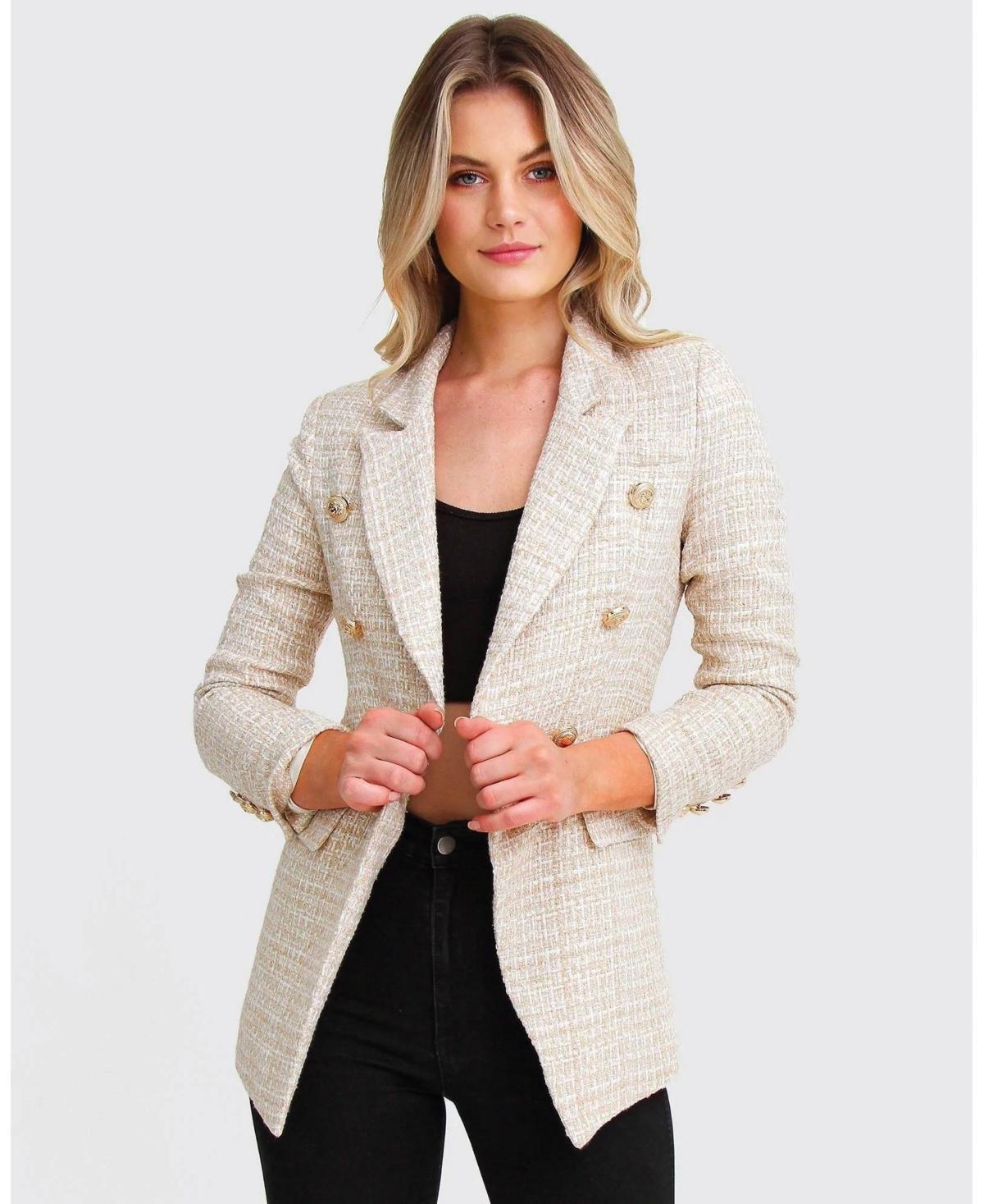 Belle & Bloom Womens Princess Polina Textured Weave Blazer Product Image