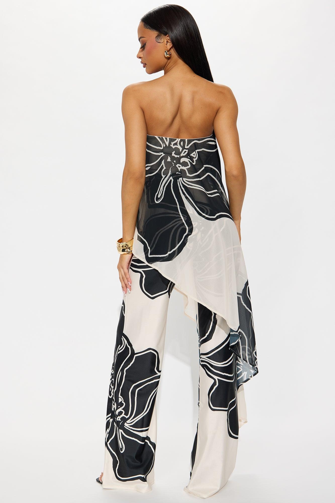 Mia Flowy Floral Jumpsuit - Ivory/combo Product Image