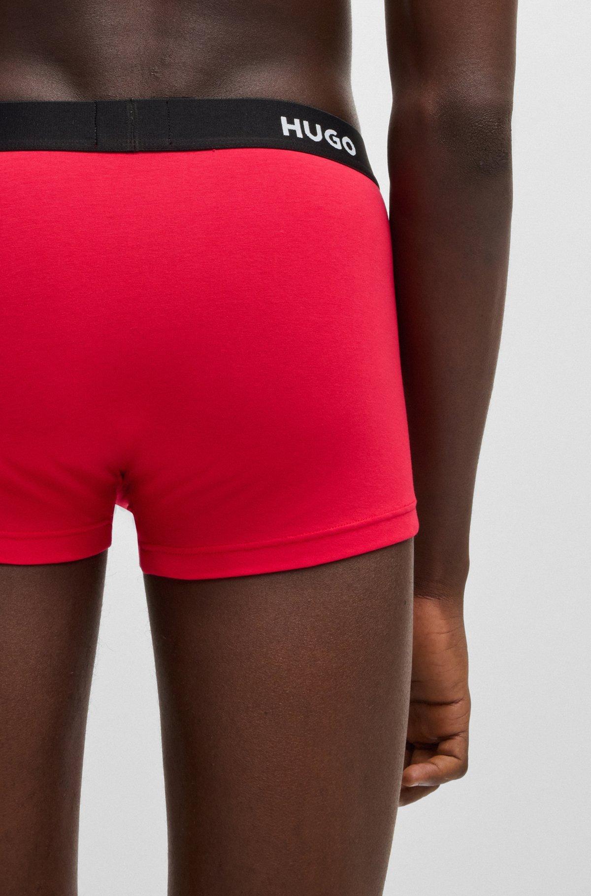 Three-pack of stretch-cotton trunks with logo waistbands Product Image