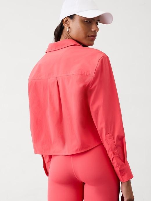 Midday Cropped Poplin Shirt Product Image