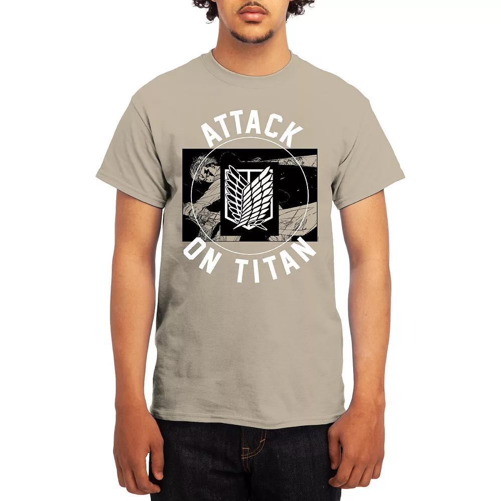 Men's Attack on Titan Circle Emblem Sword Tee, Size: Small, Light Blue Product Image