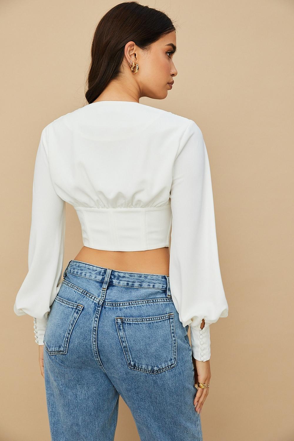 Mirabelle  white lace up corset - sale Product Image
