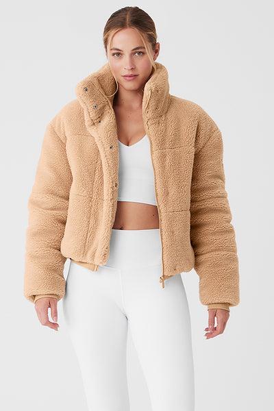 Sherpa Snow Angel Puffer - Camel Product Image