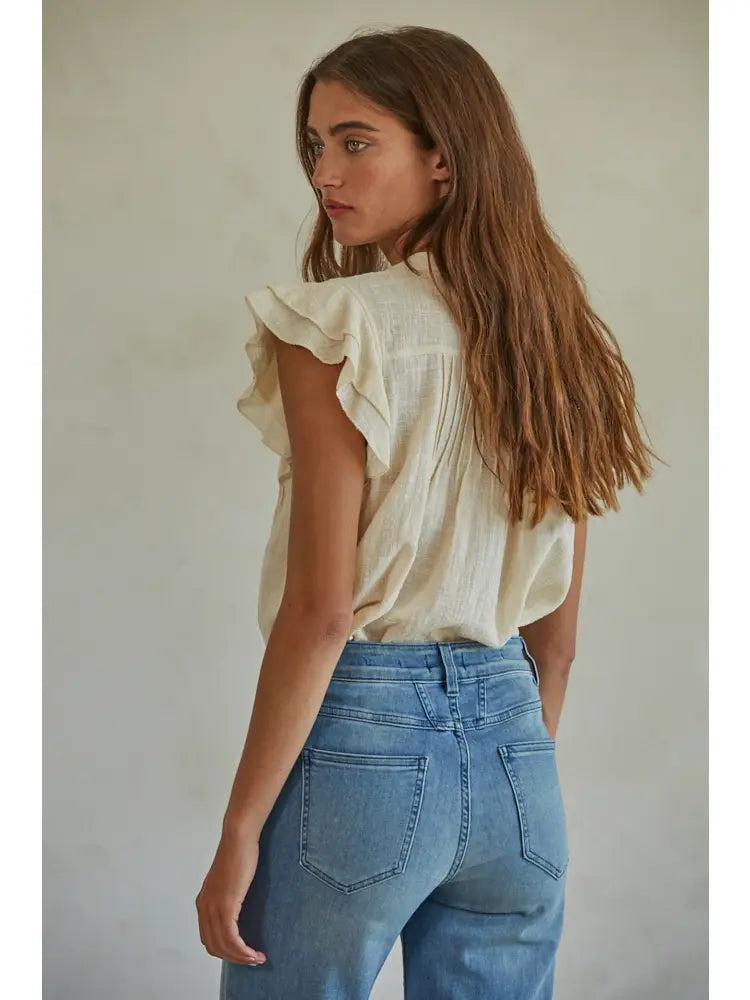 Maude Flutter Sleeve Top Product Image