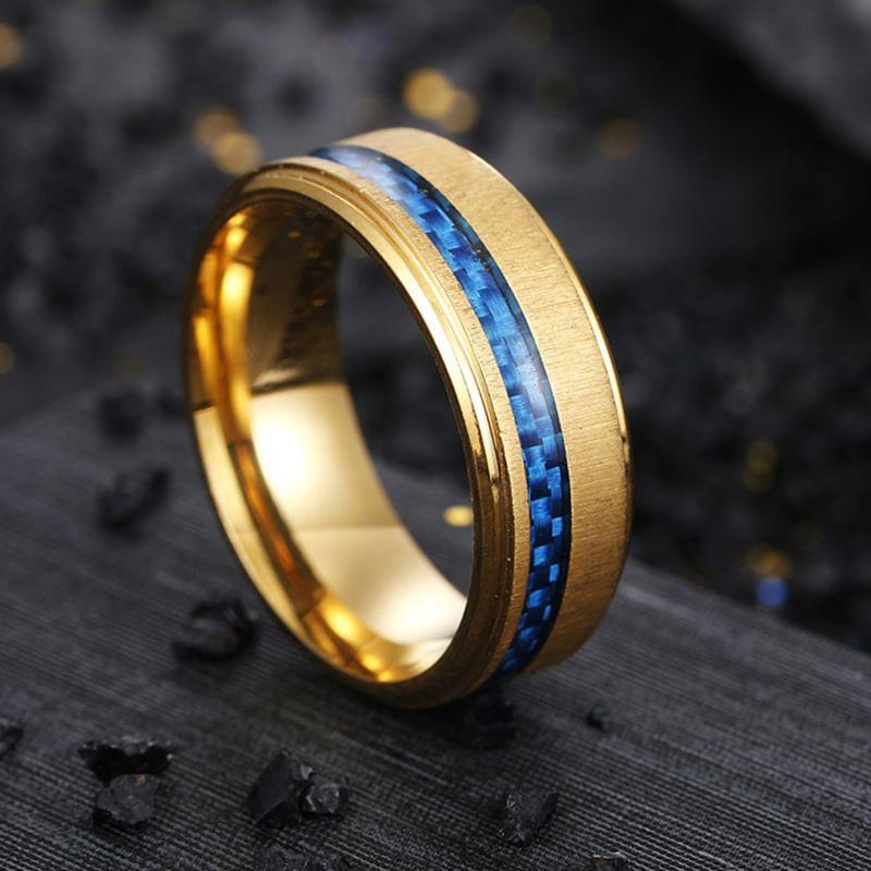 Couple Matching Patterned Inlay Ring Product Image