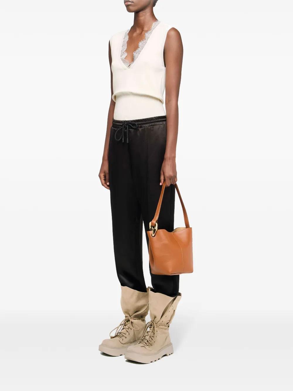 JW ANDERSON V-neck Lace Trim Vest In Neutrals Product Image