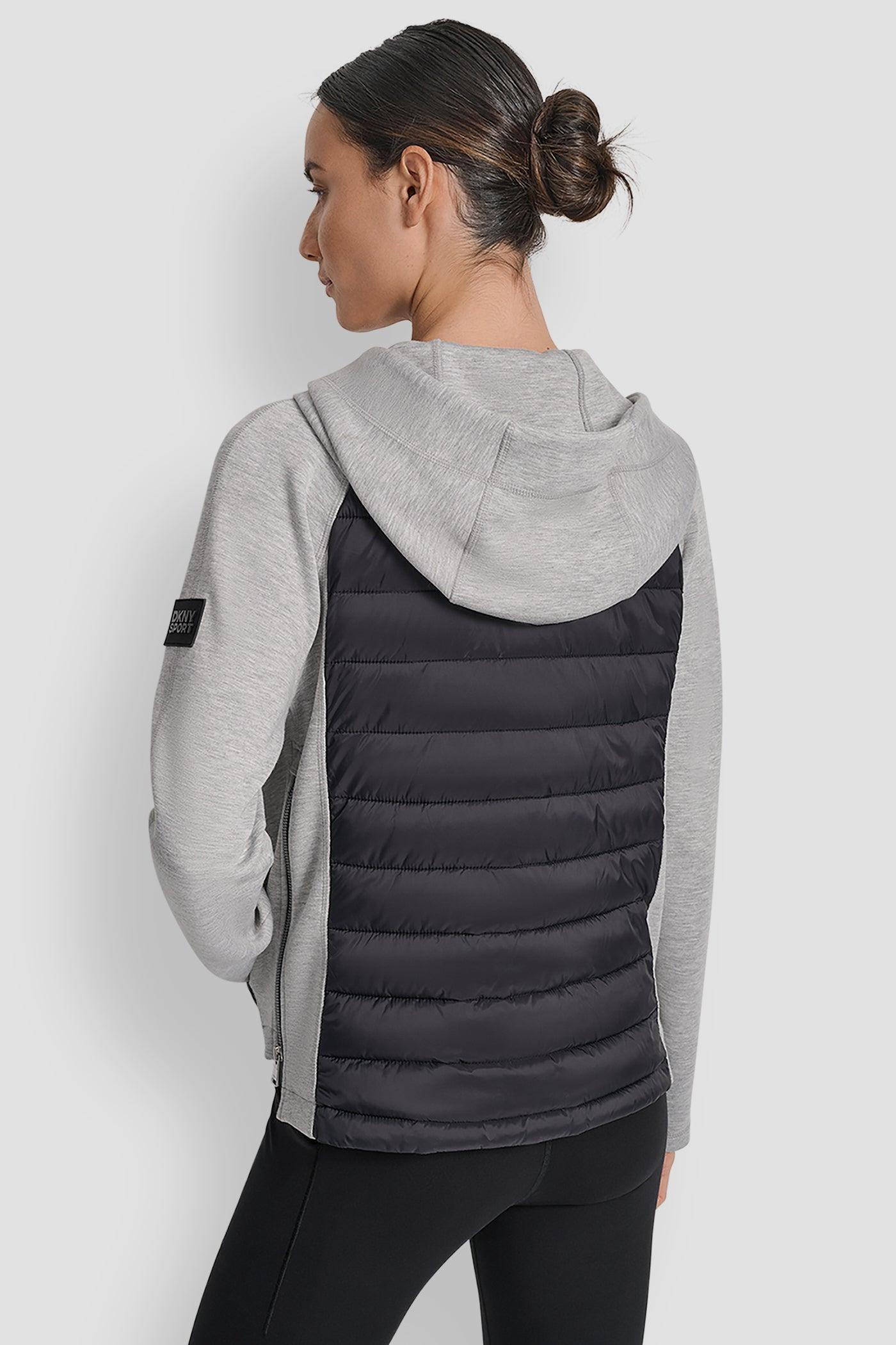 MIXED MEDIA HOODED HI LOW JACKET Product Image