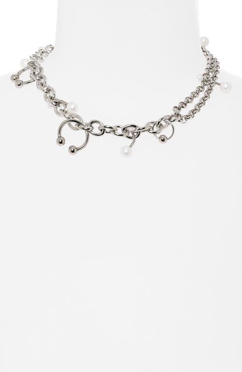 JUSTINE CLENQUET Silver Holly Necklace In Palladium Product Image