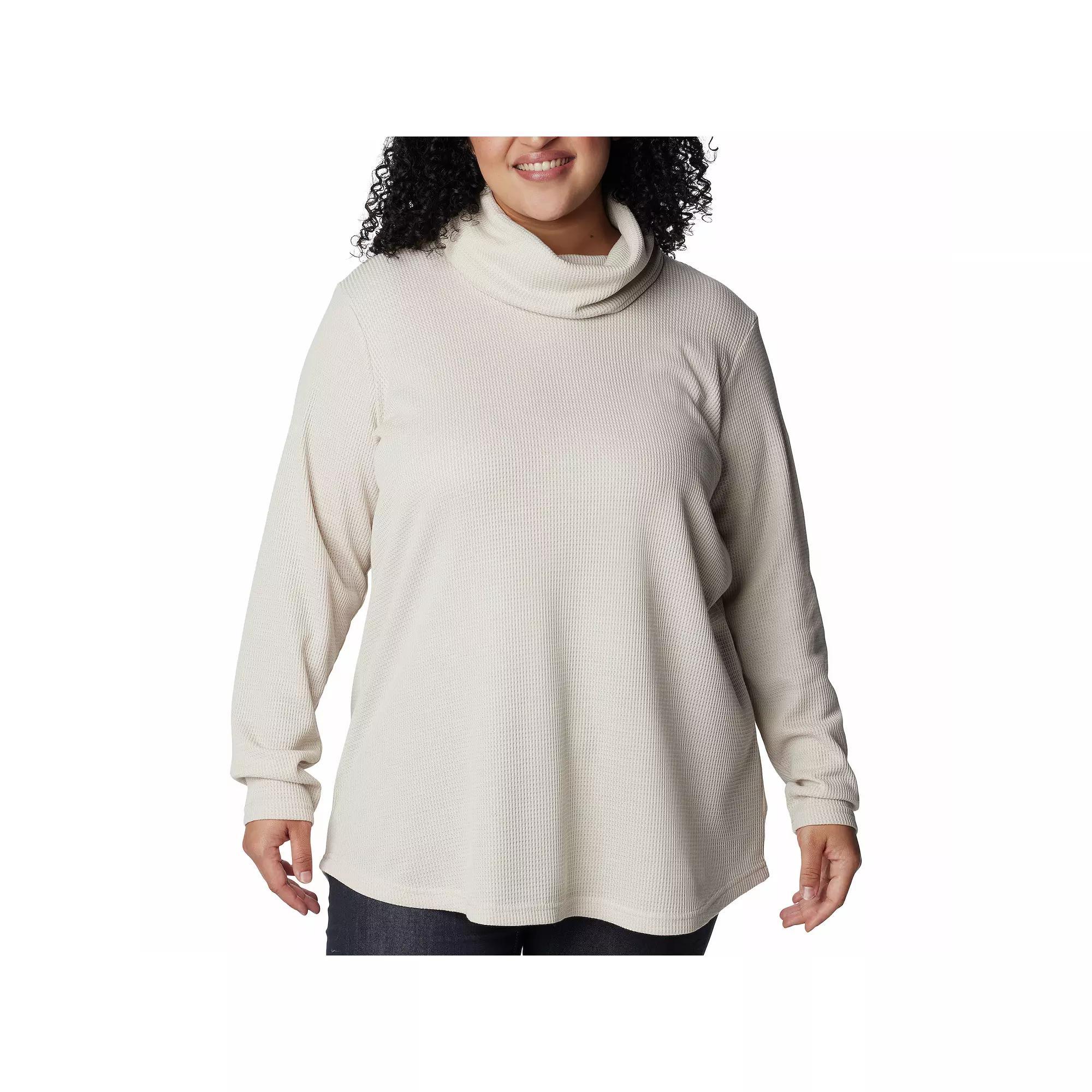 Plus Size Columbia Holly Hideaway Cowl Neck Pullover, Women's, Size: 1XL, Dark Grey Product Image