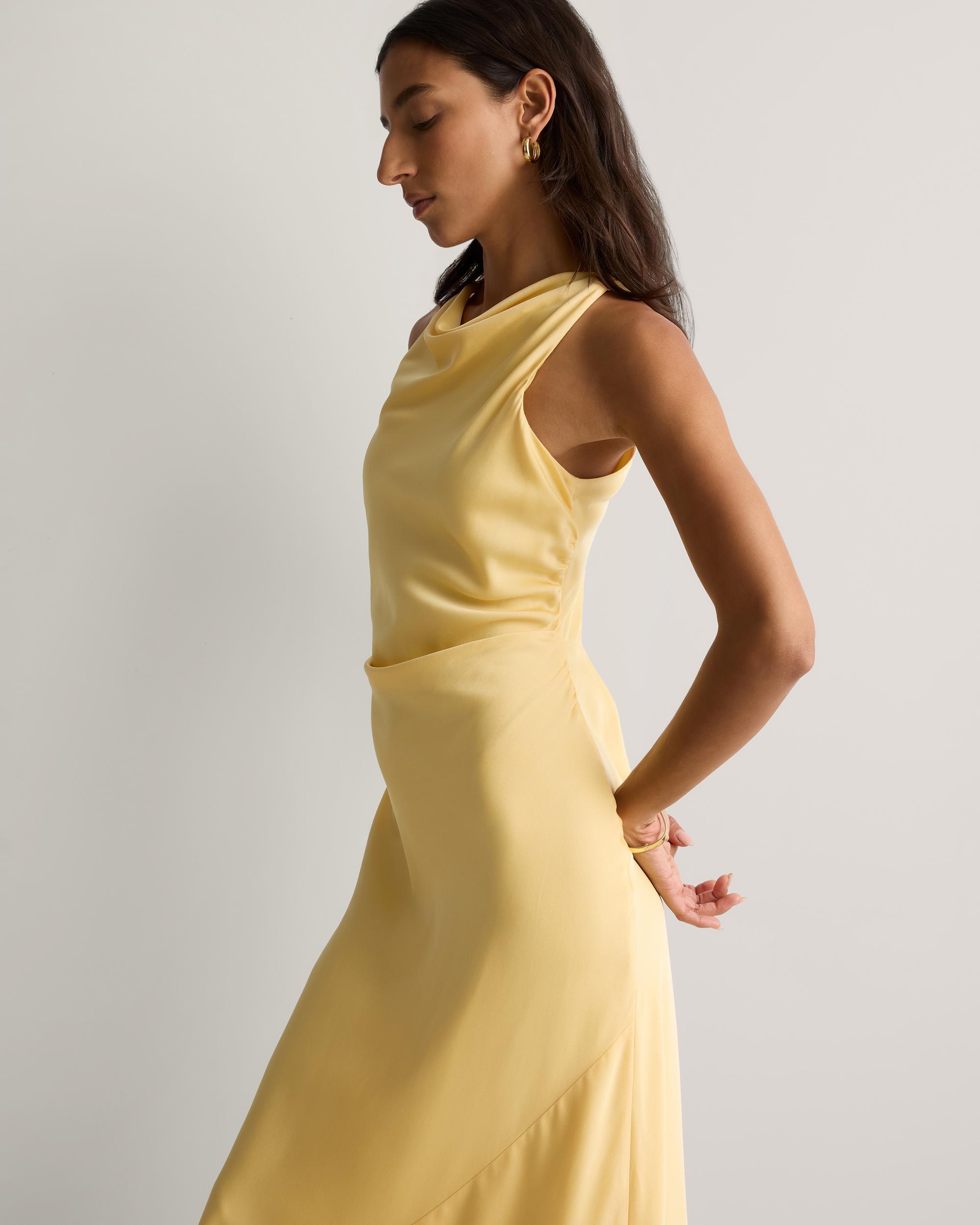 Quince | Women's Washable Stretch Silk High Neck Midi Dress Size XL, Mulberry Silk Product Image