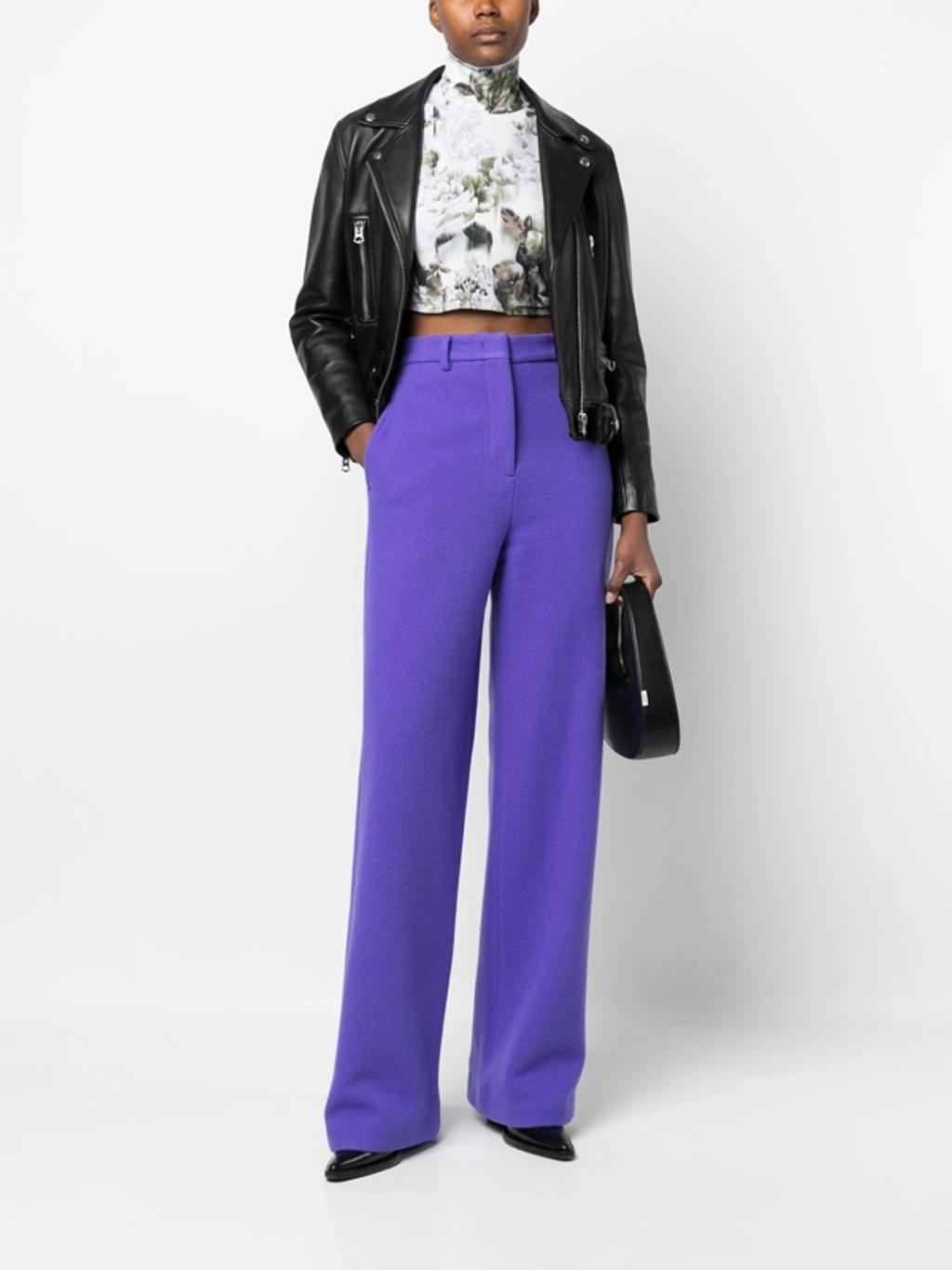 MSGM Wool Cloth Pants In Viola Product Image