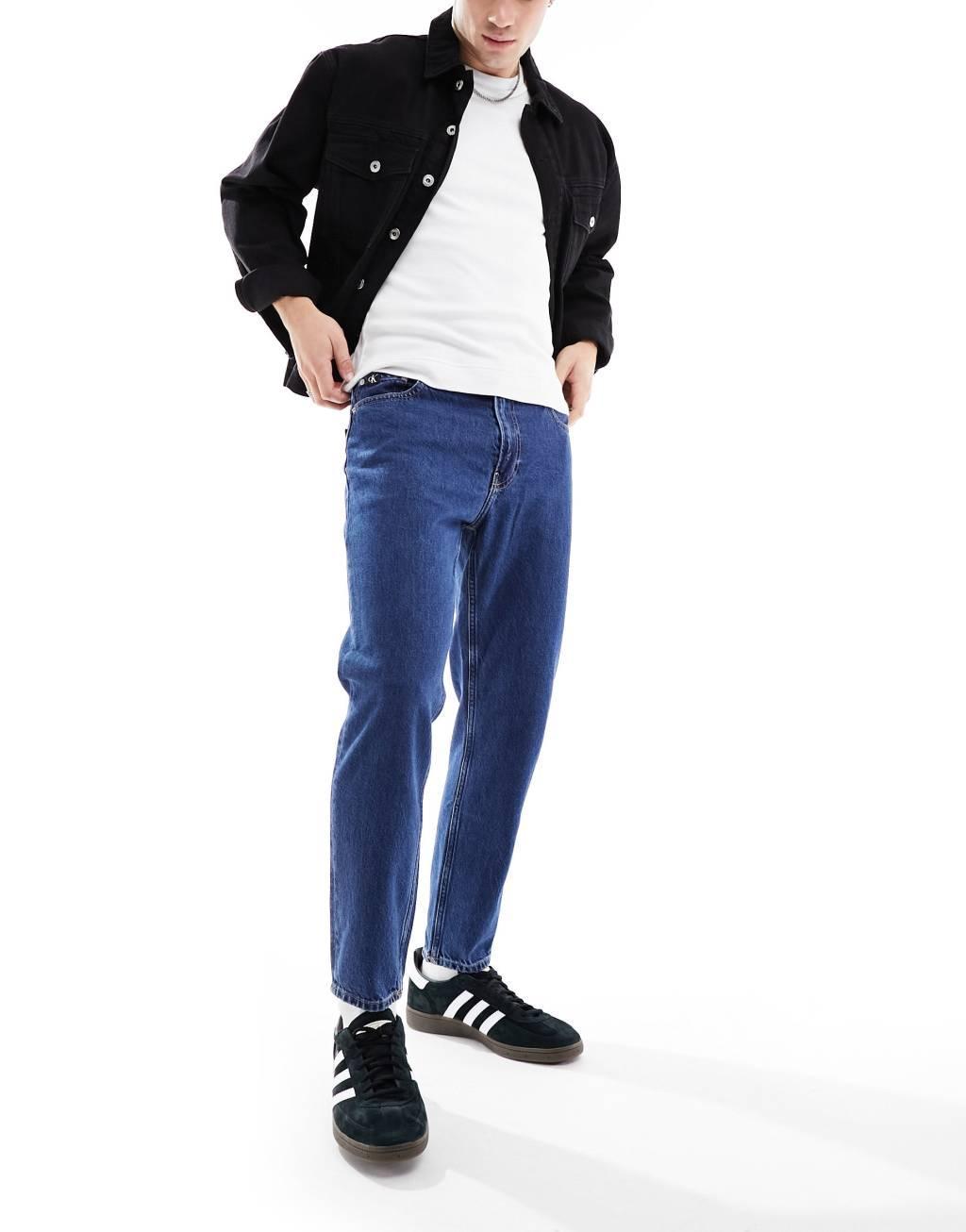 Calvin Klein Jeans dad jeans in dark wash Product Image