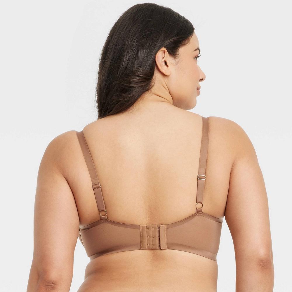 Womens Mesh Unlined Bra - Auden Brown 46C: Adjustable Strap, Underwire, Sheer Mesh Product Image