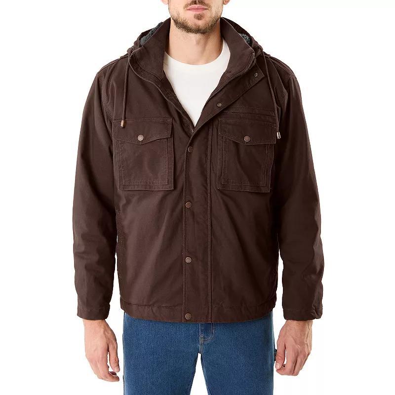 Smith's Workwear Sherpa-Lined Duck Canvas Hooded Work Jacket, Men's, Size: XXL, Brown Product Image