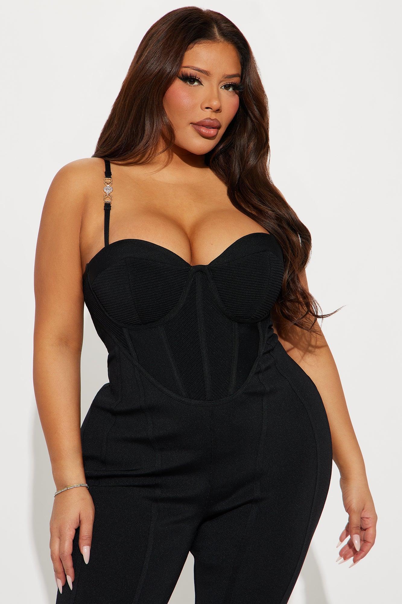 Victoria Bandage Jumpsuit - Black Product Image
