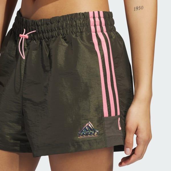 adidas Sunglass Pack Woven Shorts Semi Pink Spark XS Womens Product Image