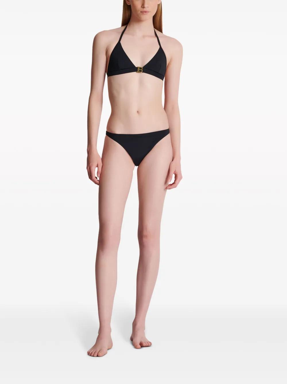 logo-print triangle bikini set Product Image