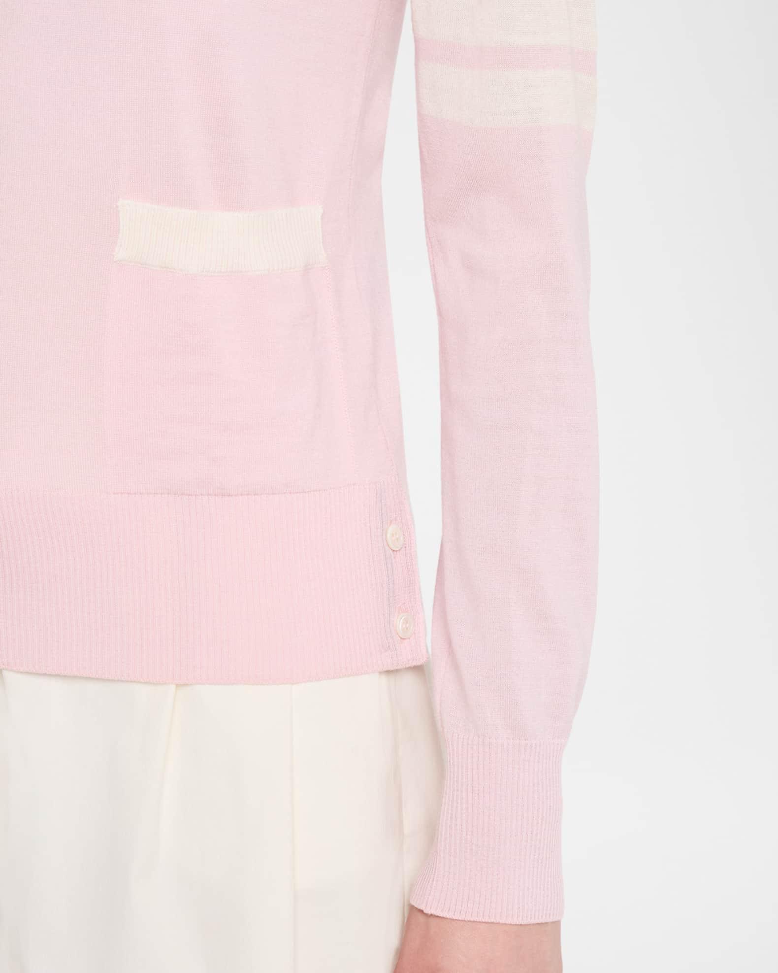 V-Neck 4-Bar Fine Merino Wool Cardigan Product Image