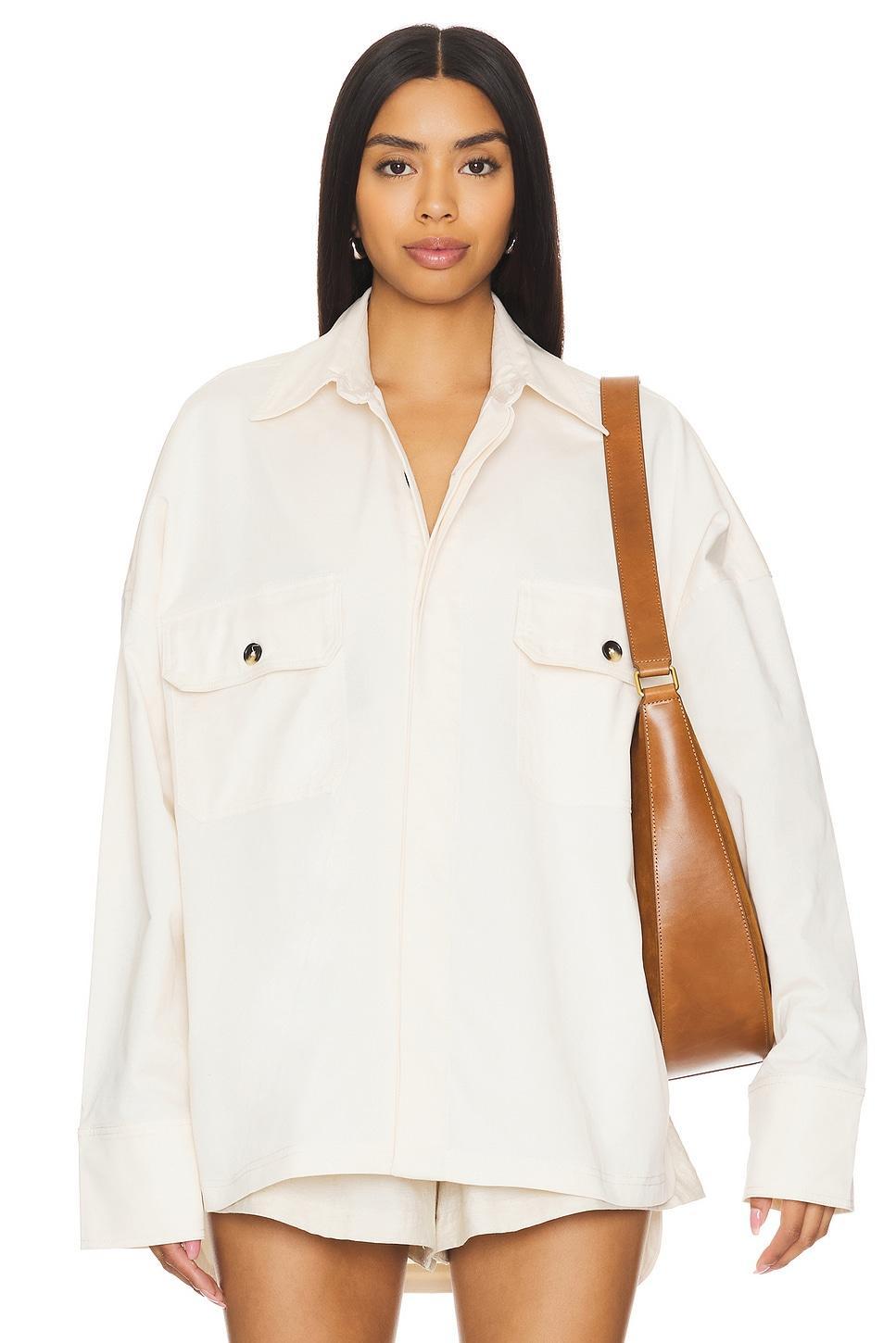 Lovers and Friends Sydney Button Up in Cream Product Image