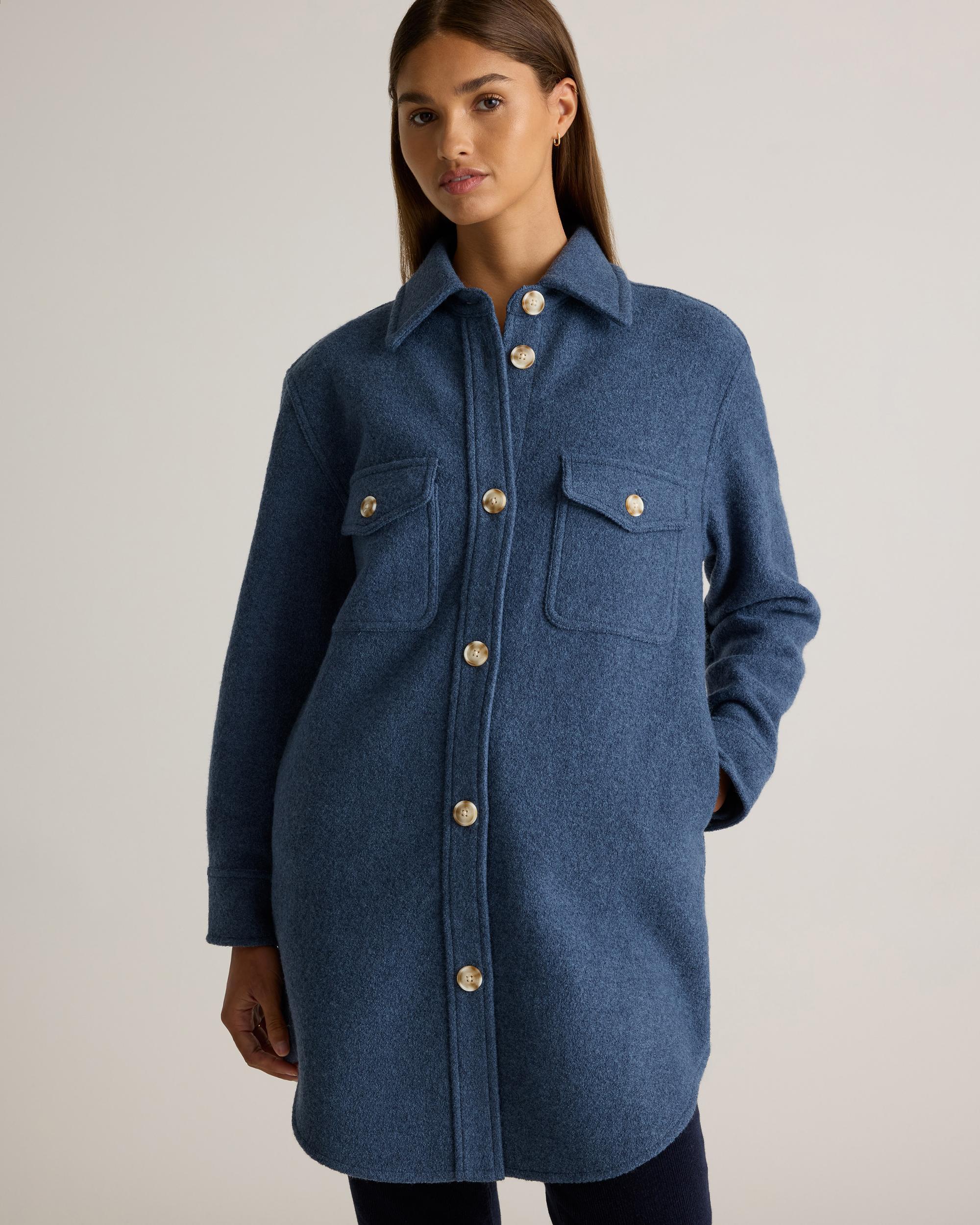 Quince | Women's 100% Merino Wool Long Shirt Jacket Product Image