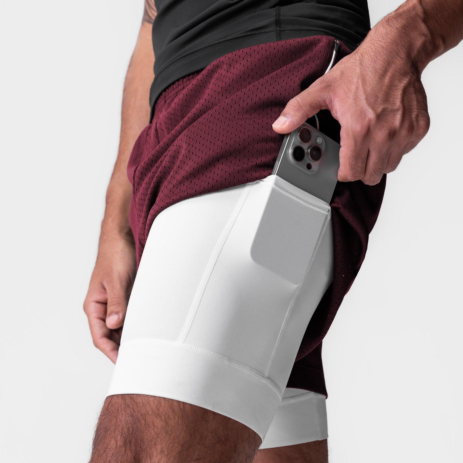 0991. Ion-Mesh 5" Liner Short - Crimson Male Product Image