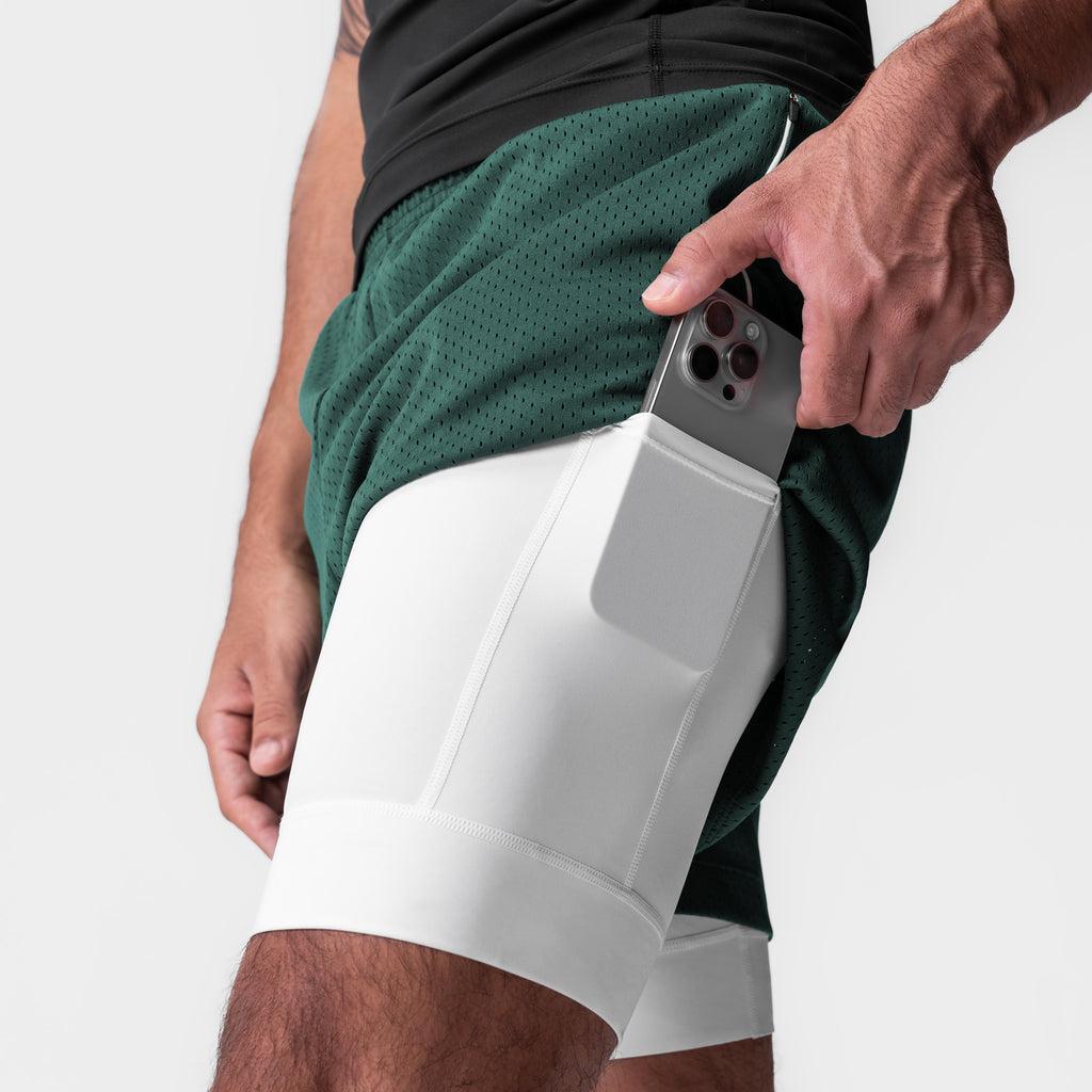0991. Ion-Mesh 5" Liner Short - Forest Green Male Product Image
