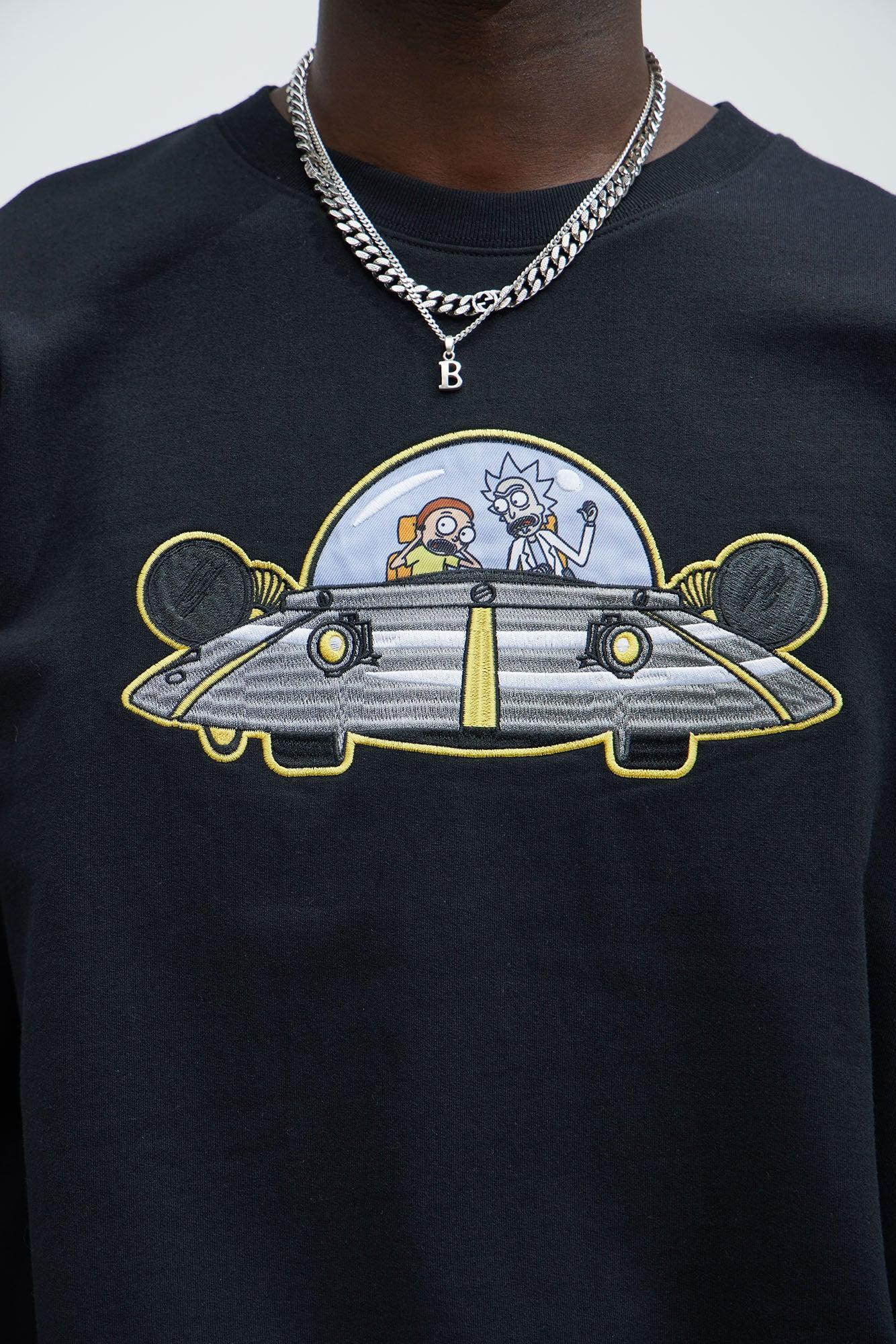 Rick And Morty Forever And Ever Crewneck Sweater - Black Product Image