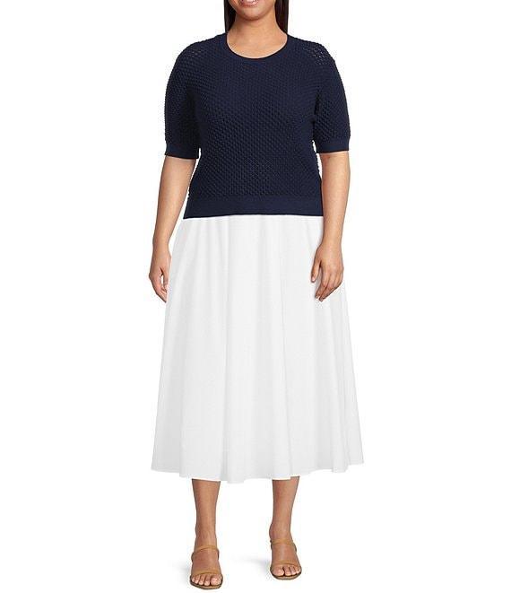 Lucy Paris Plus Size Junia Pleated Midi Skirt Product Image