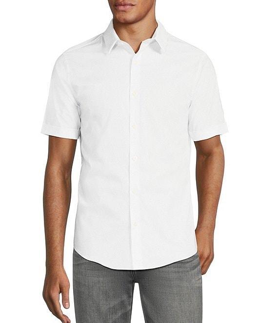 Murano Corsa Di Cavalli Derby Collection Slim Fit Embroidered Short Sleeve Woven Shirt Product Image