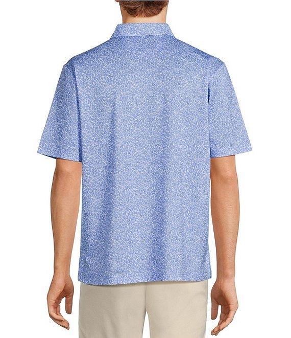 Roundtree & Yorke Big & Tall Performance Short Sleeve Stripe Print Polo Shirt Product Image