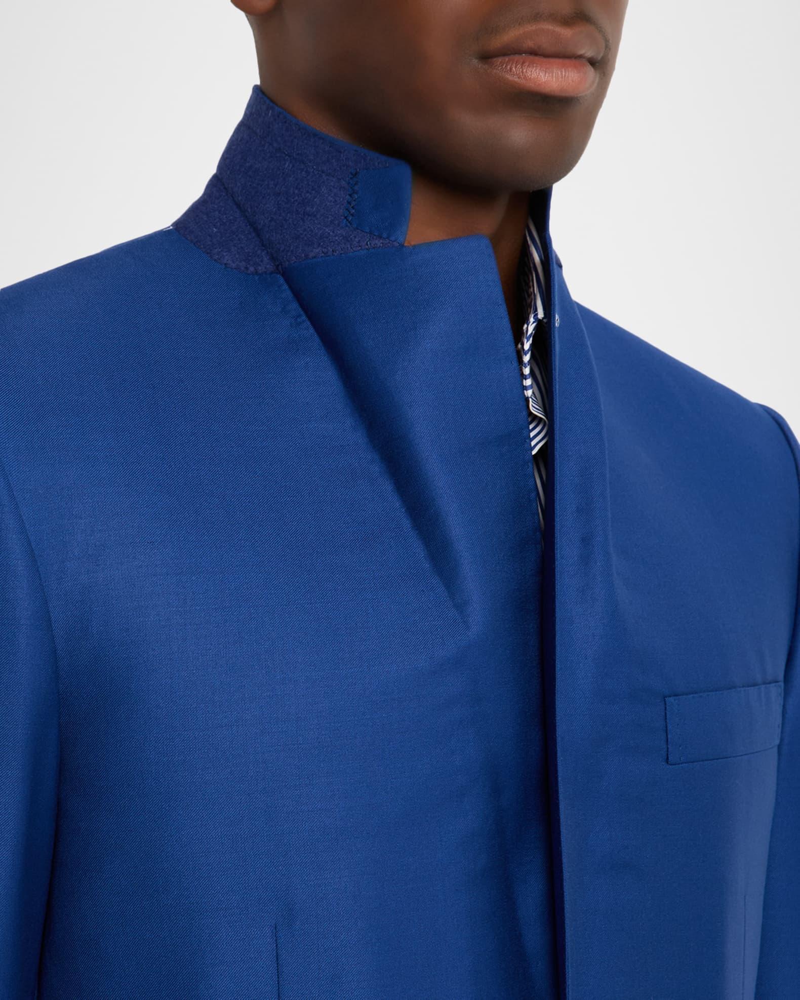 Men's Solid Blue Classic Suit Product Image